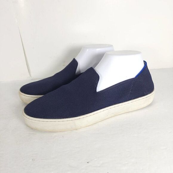 ROTHY'S Women's The Sneaker US 9.5 Knit Navy Blue Flat Slip On Comfort Sneaker - Picture 1 of 12